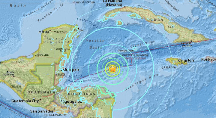 Terremoto: scossa di 7.6 gradi richter a largo dell'Honduras. Allarme tsunami