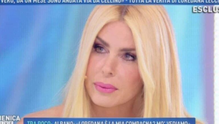 Domenica Live: Loredana Lecciso ospite nel salotto della D'Urso ieri 16 settembre 2018