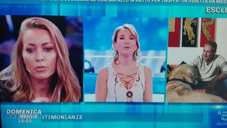 Domenica Live, volati insulti tra Lorenzo Crespi e l’opinionista Karina Cascella