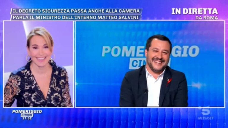 Pomeriggio Cinque, Matteo Salvini: "Sono single, ma lasciate in pace Elisa"