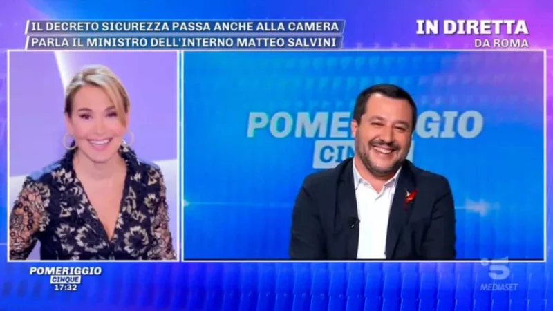 Pomeriggio Cinque, Matteo Salvini: "Sono single, ma lasciate in pace Elisa"
