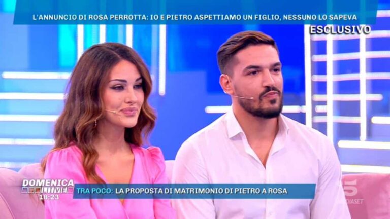 Domenica live, Rosa Perrotta annuncia di essere incinta di Pietro!