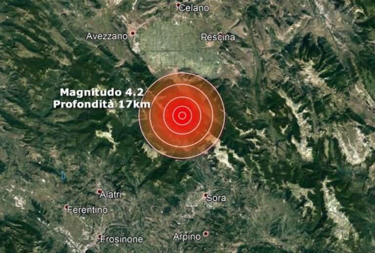 Scossa di terremoto di magnitudo 4.2 in Abruzzo!