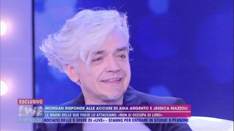 Morgan a Live - Non è la D'Urso risponde alle accuse di Jessica Mazzoli e Asia Argento